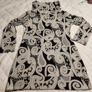 Grey & black paisley tunic / dress